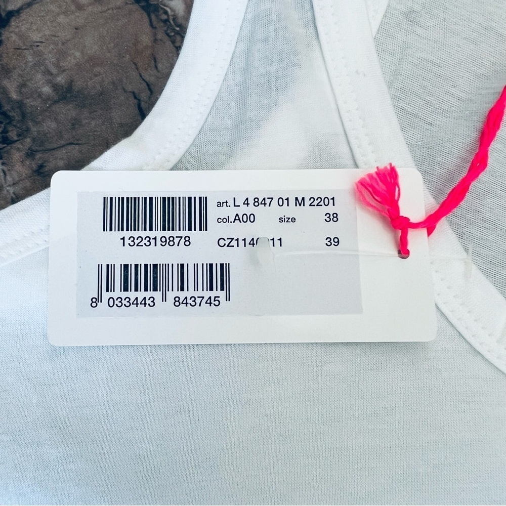See by Chloe White Sleeveless/Tank Shirt Top size 38 USA 2 Small - Picture 5 of 16